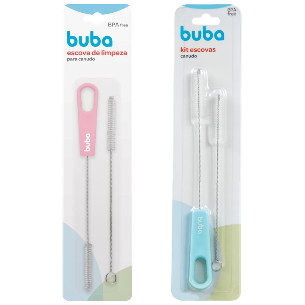 Kit 2 Escovas Para Limpar Canudos