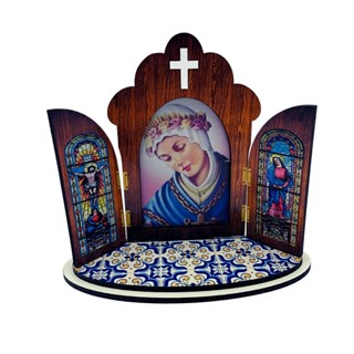 Capela Capelinha Portuguesa Nossa Senhora de La Salette MDF em Oferta na Shopee