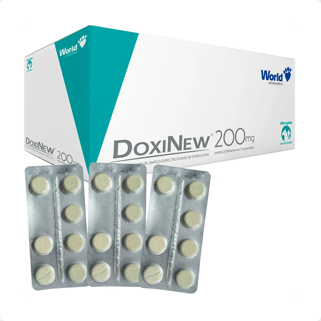 DoxiNew 200 mg World para Cães e Gatos - 3 Blíster em Oferta na Shopee