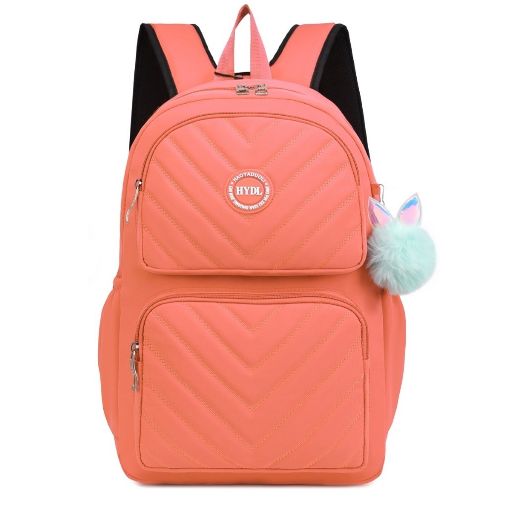 Mochila Feminina Escolar Universitária De Viagem Moda Casual Unissex Impermeavel Acompanha Um Chaveiro de Urso 9901 em Oferta na Shopee