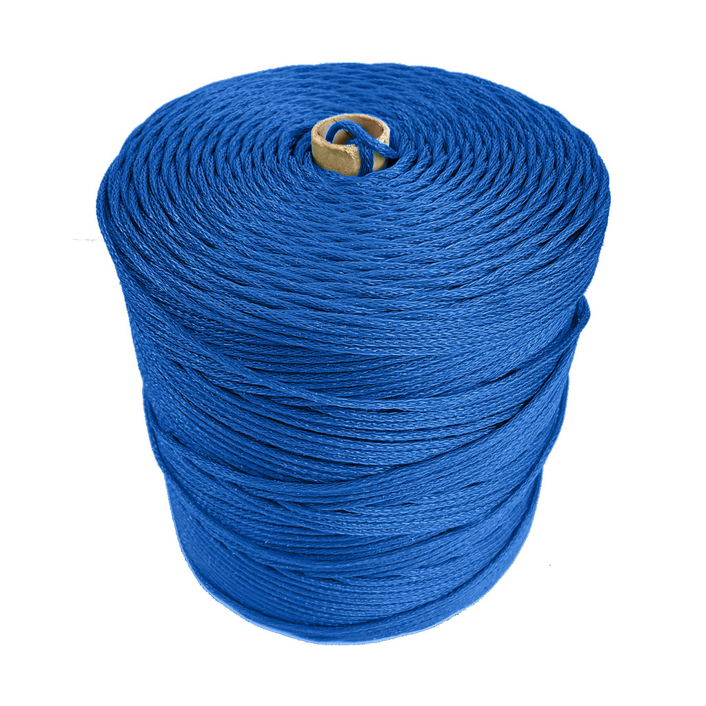 Bobina Corda Fio 4mm Trançada Polietileno - Azul