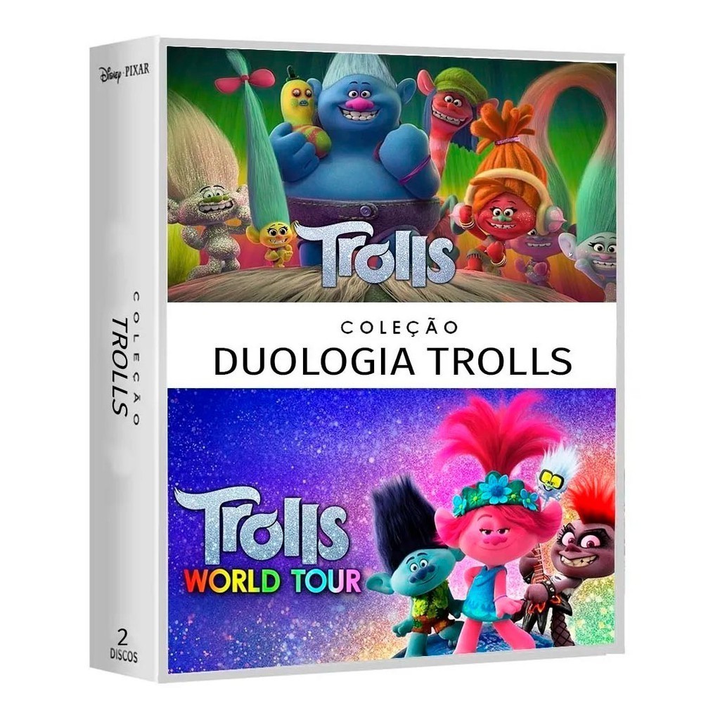 Dvd Trolls Filme 2016 E 2020 Duologia - 2 Dvd