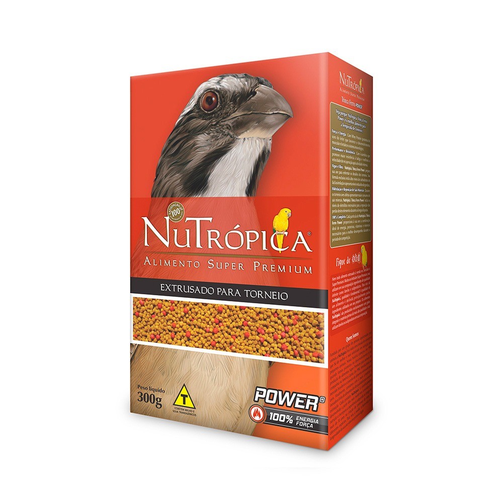 Nutrópica Trinca Ferro Power 300g Alimento Extrusado Super Premium Aves