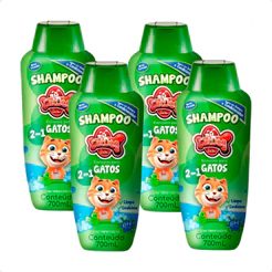 Kit 4 Shampoo 2 em 1 Gatos CatDog & Cia - 700ml