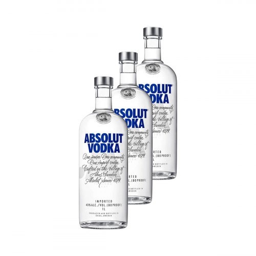 Vodka Original 1 Litro 3 Unidades Absolut em Oferta na Shopee