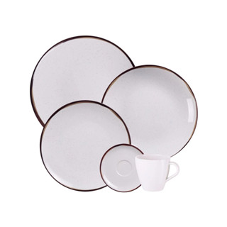 Aparelho Jogo De Jantar Pratos Porcelana Completo 20 Peças Chá Eco Canyon Tramontina em Oferta na Shopee