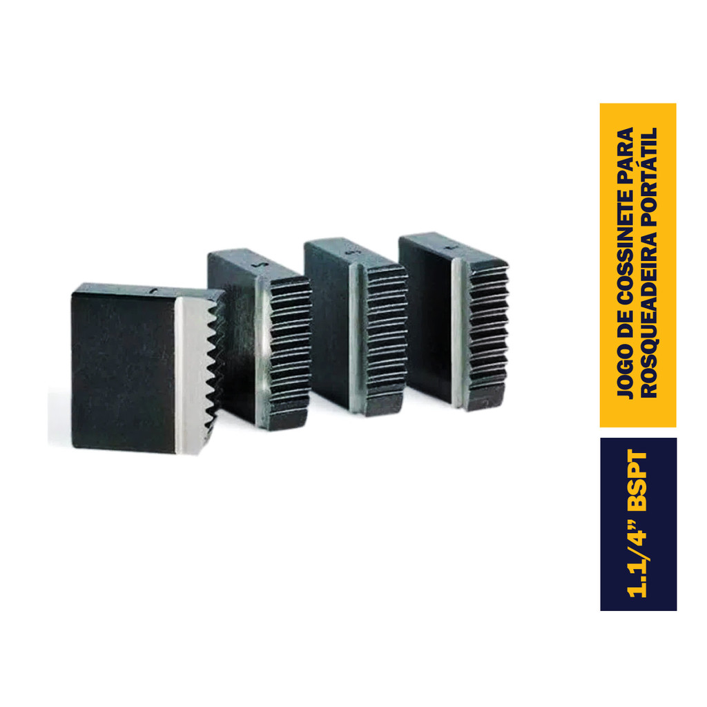 Jogo De Cossinetes 1.1/4" BSPT Para Rosqueadeira Portátil