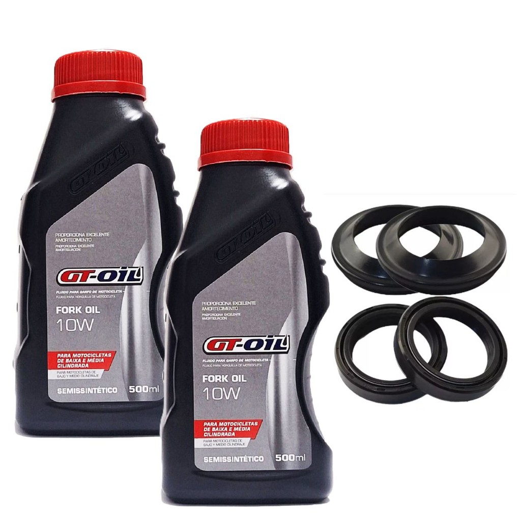 Kit Óleo da Bengala Fazer 250 2012-2017 +  Retentores e Guarda Pó em Oferta na Shopee