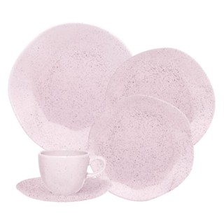 Aparelho de Jantar 20 Peças Pink Sand Oxford em Oferta na Shopee