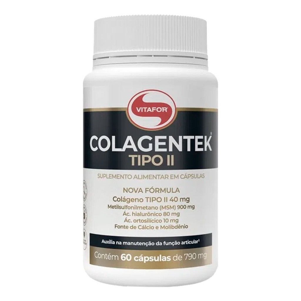 Colágeno Tipo 2 Colagentek Vitafor 60 Cápsula em Oferta na Shopee