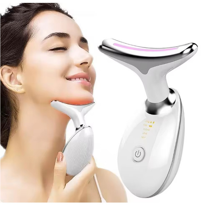 Massageador Facial Led Tratamento Lift Fototerapia Para Rosto dispositivo de beleza vibraç...