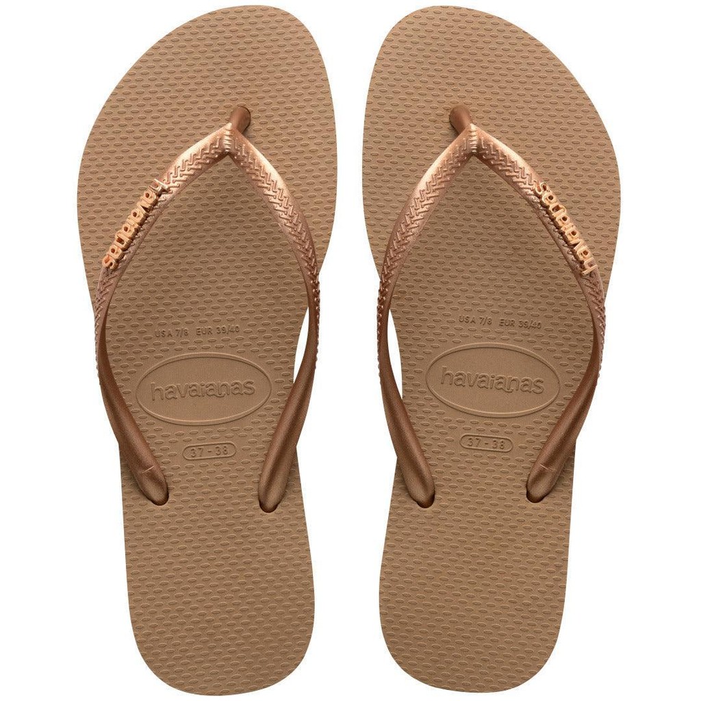 Chinelo Havaianas Slim Logo Metallic em Oferta na Shopee
