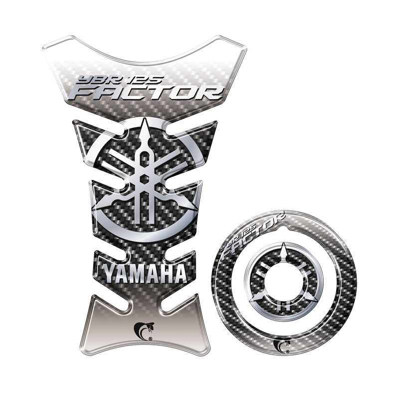Kit Protetor Tanque Adesivo Moto Yamaha YBR Factor 125 até 2016  Prata