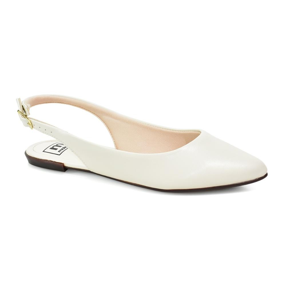 Sapato Feminina Moleca Sling Casual Conforto Branco 5444330 em Oferta na Shopee
