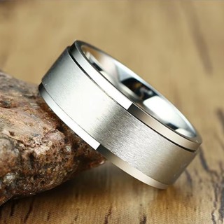 Anel Aço Inox Titânio Vincos Laterais Prateado em Oferta na Shopee