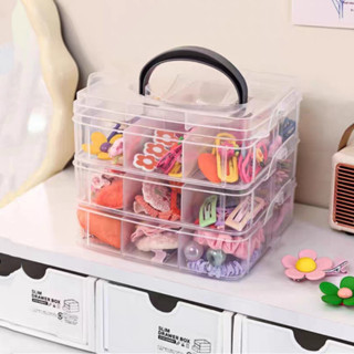 Maleta Organizadora Caixa Organizadora 18 Divisórias Transparente Com Alça Porta Com 3 Andares em Oferta na Shopee