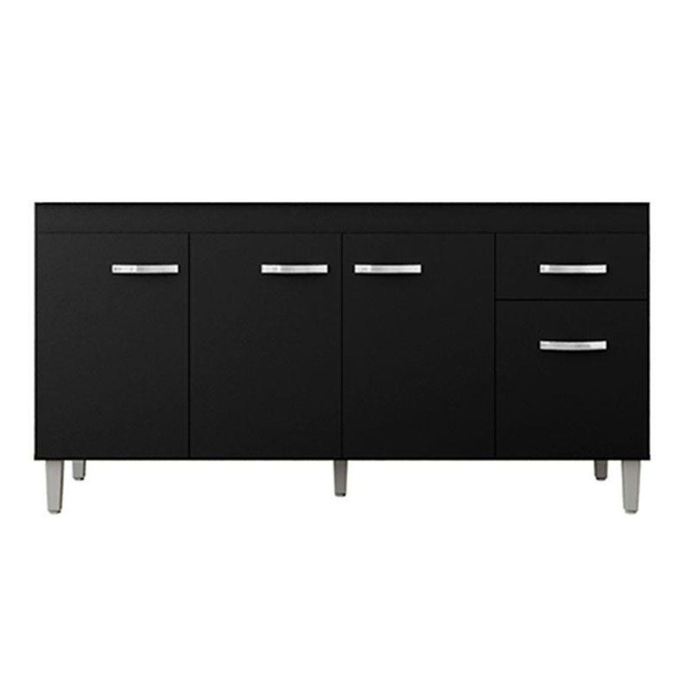 Balcão De Pia Gabriela 150 Cm Preto - Ajl em Oferta na Shopee