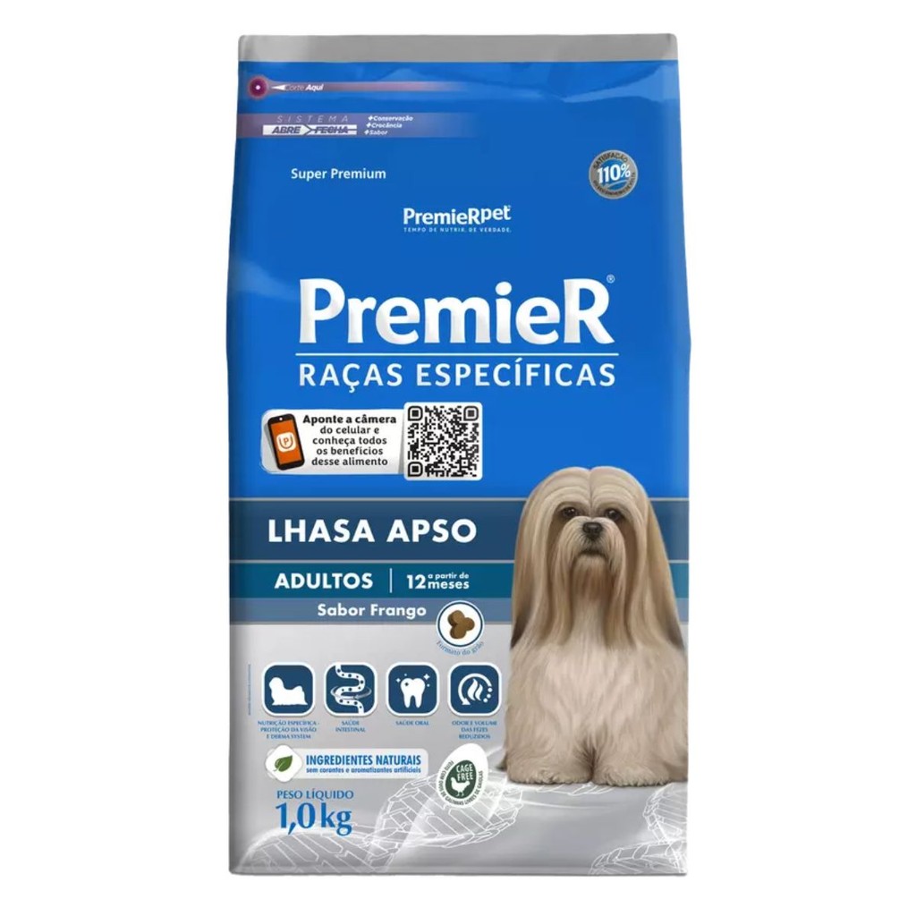 Ração Premier Lhasa Apso Adulto Raças Específicas 1kg
