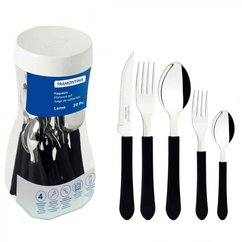 Faqueiro Tramontina Leme Com 20 pecas em Oferta na Shopee