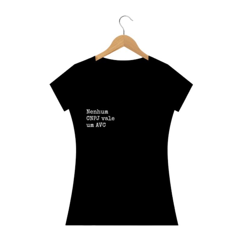 Baby Look Nenhum CNPJ Merece um AVC camiseta feminina algodão t-shirt Tumblr