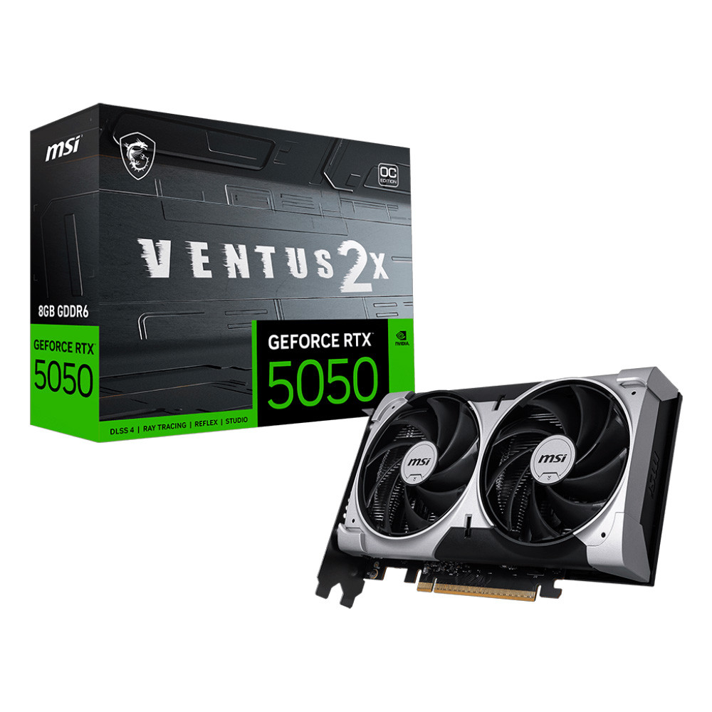 Placa de vídeo RTX 5050 Ventus 2X OC 8GB GDDR6 MSI- 912-V538-010