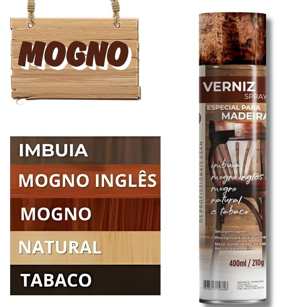 VERNIZ SPRAY 400ML MOGNO - ETANIZ em Oferta na Shopee