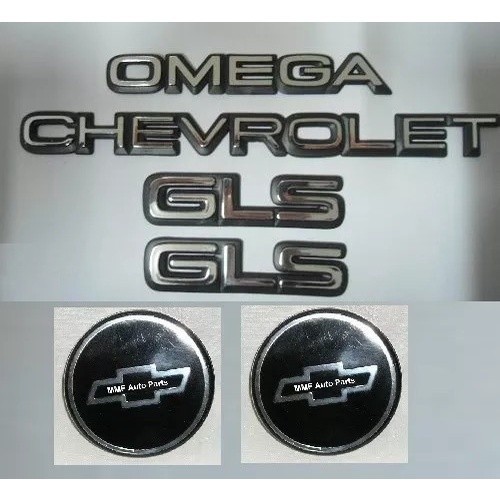 Kit Emblemas Chevrolet Omega 2 Gls+ Gravata Grade E Mala em Oferta na Shopee