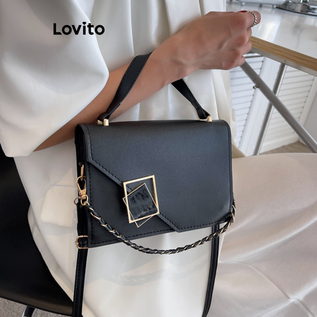 (Trendy) Lovito Elegante simples para trabalhadores de escritório com senso de design para mulheres LFA48196 - Women Bags