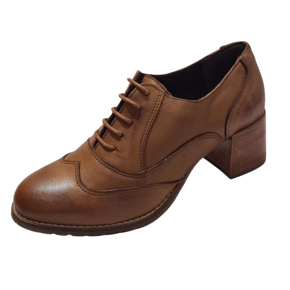 Oxford Clássico Couro de Carneiro Caramelo