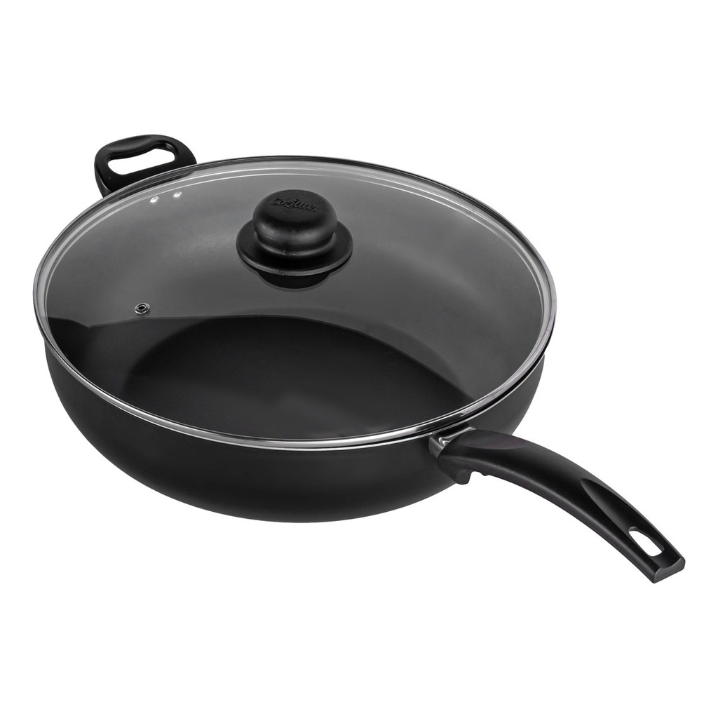 Imagem Frigideira Profissional Teflon 28 Cm Tampa Antiaderente Wok