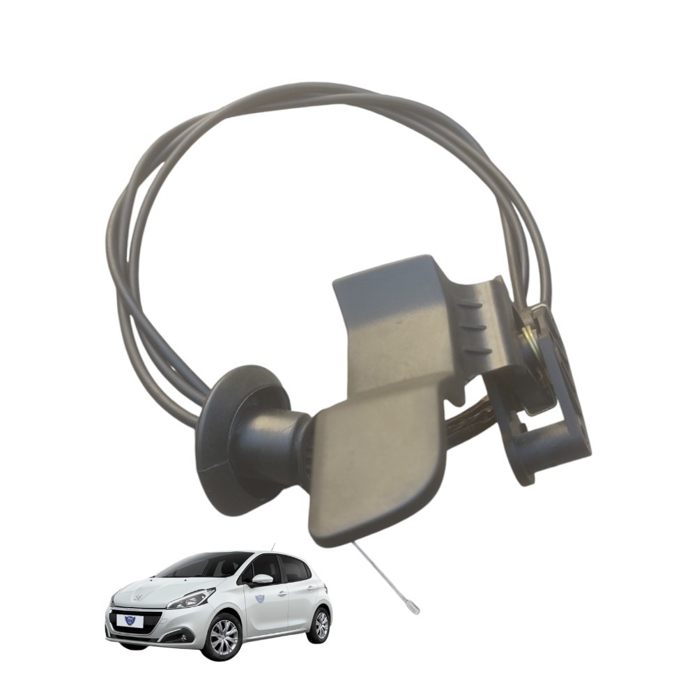 Puxador Com Cabo De Abertura Do Capô Peugeot 208 2013 À 2019