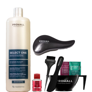 Prohall Select One 1l Liso Natural + Oleo Reparador_Brindes em Oferta na Shopee