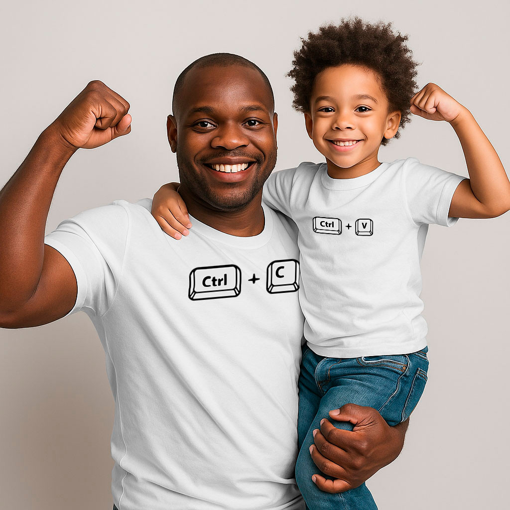 Kit Camiseta Temática Feliz Dia dos Pais Super Pai Melhor Pai do Mundo Kit Pai e Filho 100% Algodão
