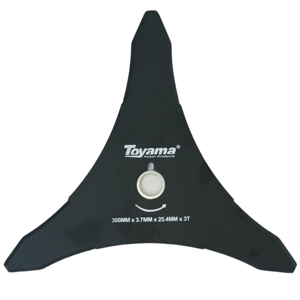 Lamina para Rocadeira Toyama 3 Pontas 300mm x 25,4mm x 3,7mm Ideal Corte de Vegetação Baixa Capim