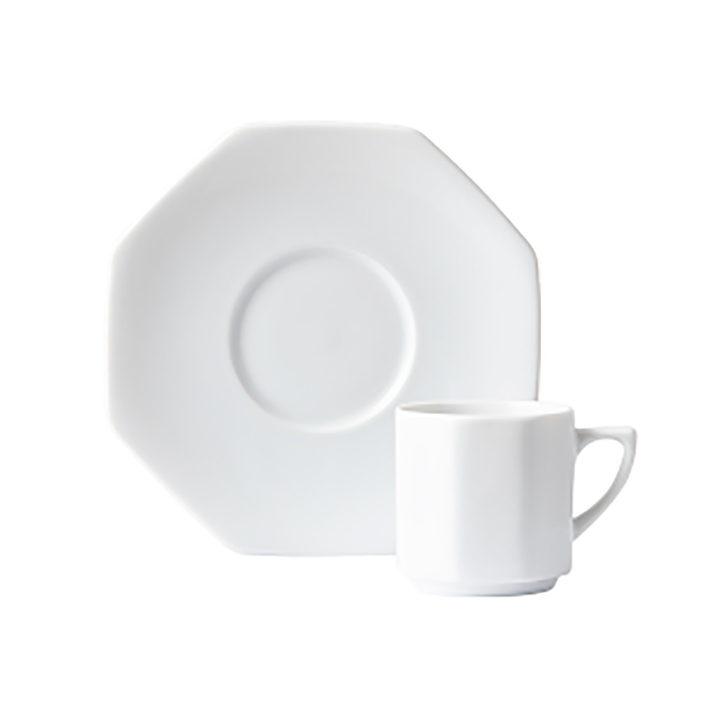 Conjunto Xícara Café 100ml Pires Orion Porcelana Branca Resistente Ideal Chá Café Chocolate Schmidt em Oferta na Shopee