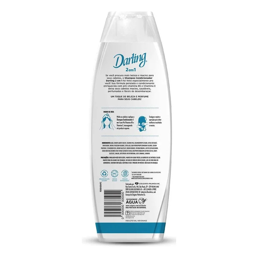 Shampoo Condicionador 2 em 1 Proteção Maciez Darling 350ML — imagem 2 de 2