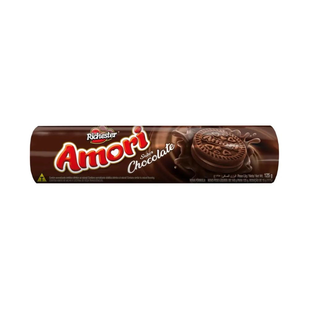Biscoito Richester Amori Sabor Chocolate 125g - Food & Beverages