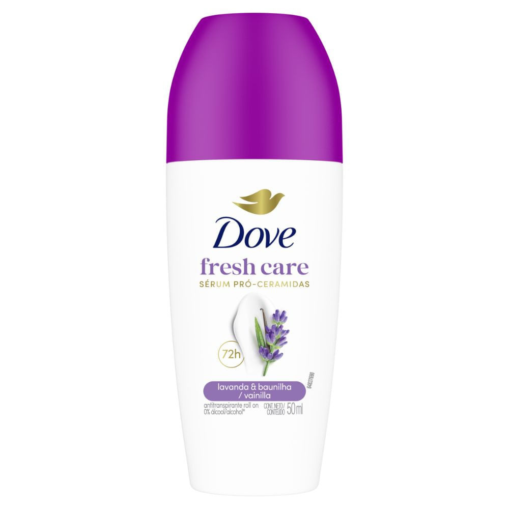 Antitranspirante Roll-On Dove Fresh Care Lavanda e Baunilha 50ml - Beauty