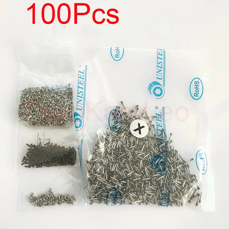 100 Peças Parafuso de Tampa Traseira para iPhone 11 12 6s 6 Plus X XR 13 Conector de Dock Inferior Parafusos Pentalobe d
