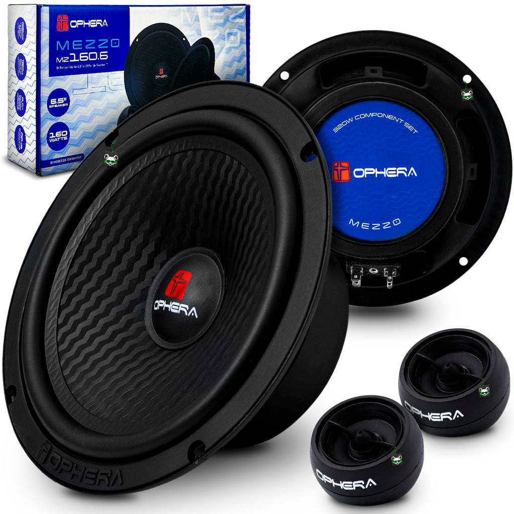 Kit Alto Falante 2 Vias 160W 6 Polegadas 4 Ohms Mezzo MZ160.6 Ophera em Oferta na Shopee