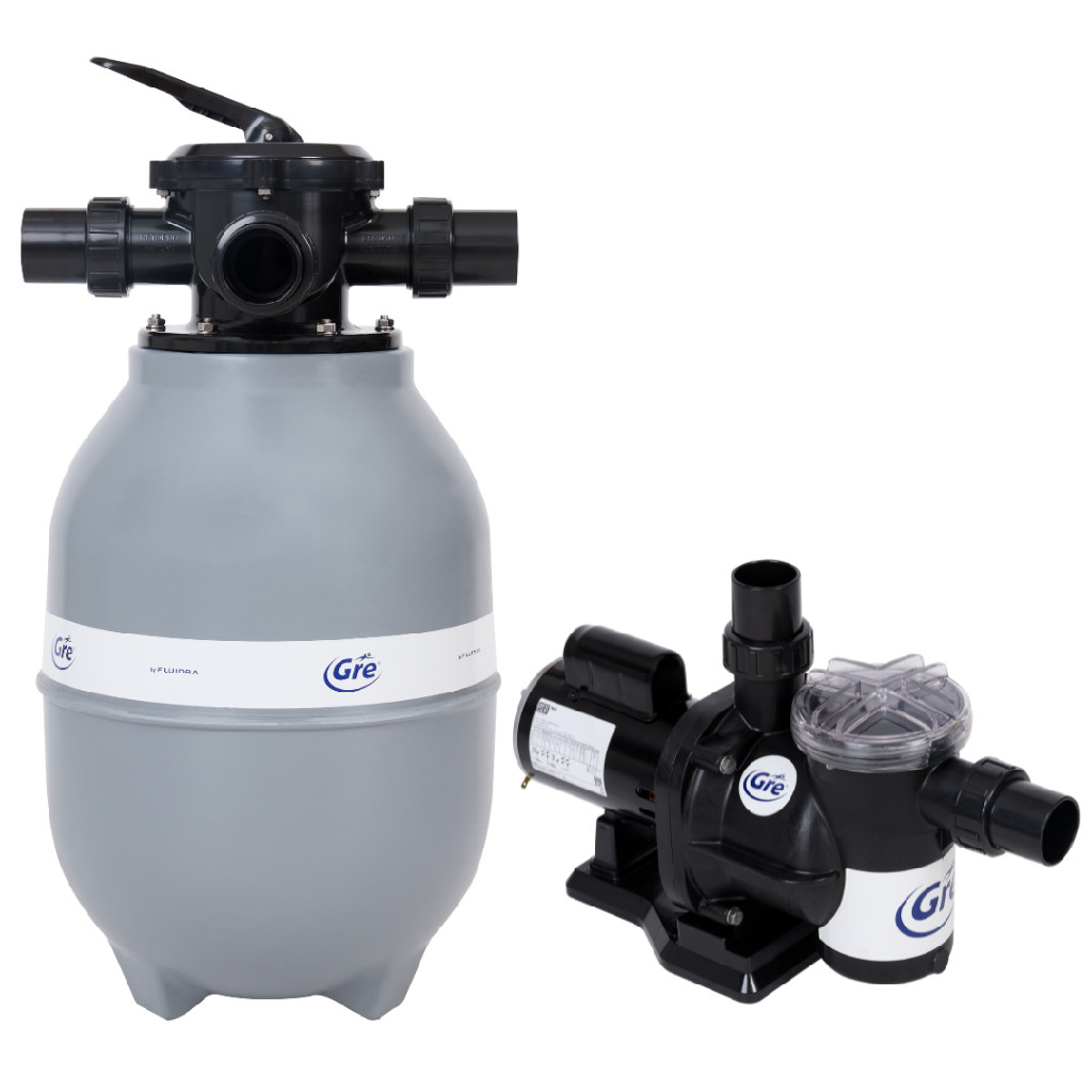 Conjunto Filtro GRE300 + Bomba 1/3CV Fluidra p/ Piscinas até 30 Mil Litros | Filtragem em 8h em Oferta na Shopee