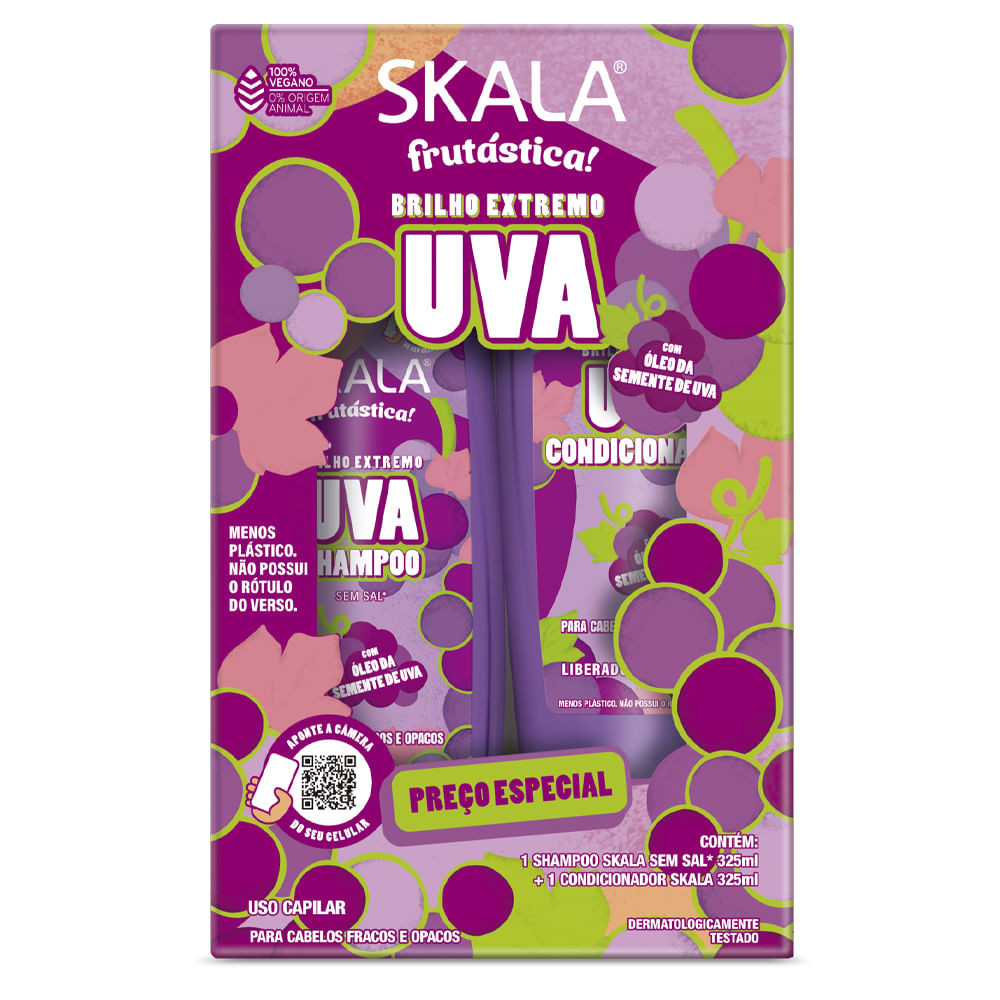 Kit Shampoo + Condicionador Skala Frutástica Uva 325ml - Beauty