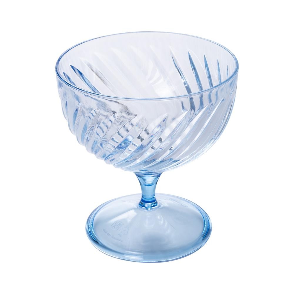 Taça de Sobremesa Twist Azul Mesa Posta 350 ml Plasútil em Oferta na Shopee