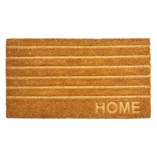 Tapete Entrada Fibra Coco Home Linhas Capacho 33x60cm Marrom Edantex