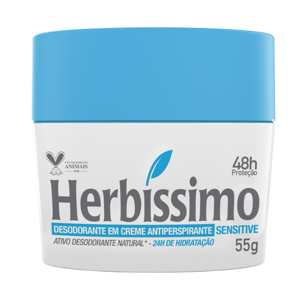 Desodorante Creme Herbissimo Sensitive 55G em Oferta na Shopee
