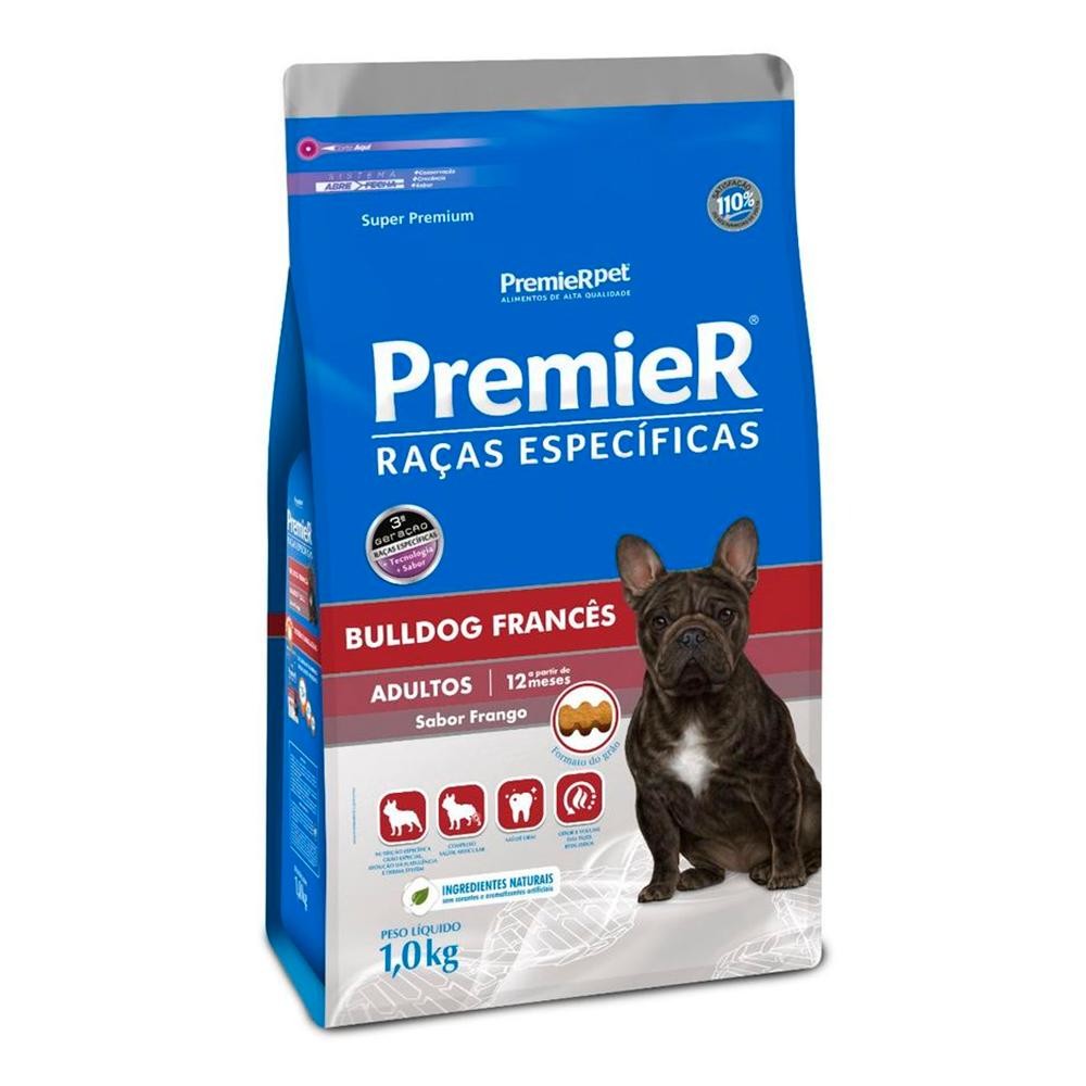 Ração Premier Raças Específicas Bulldog Francês Frango 1Kg