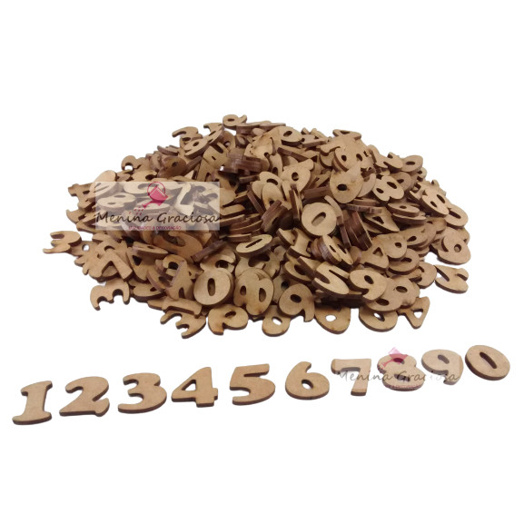 Numero para 6 relógios com 2cm De Altura Em Mdf Cru Kit 90 Unidades em Oferta na Shopee