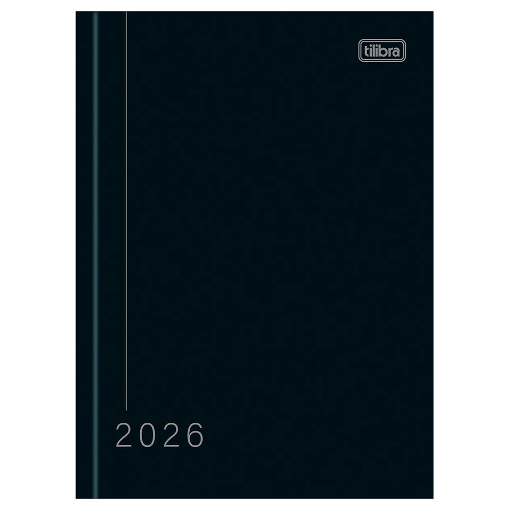 Agenda executiva costurada diaria Pepper 166x123mm 2026 Tilibra em Oferta na Shopee