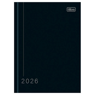 Agenda executiva costurada diaria Pepper 166x123mm 2026 Tilibra em Oferta na Shopee