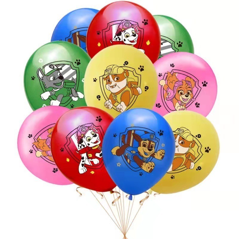 10 Pçs/Lote Paw Patrol Balão De Látex Crianças Festa De Aniversário Decoração Suprimentos Favor